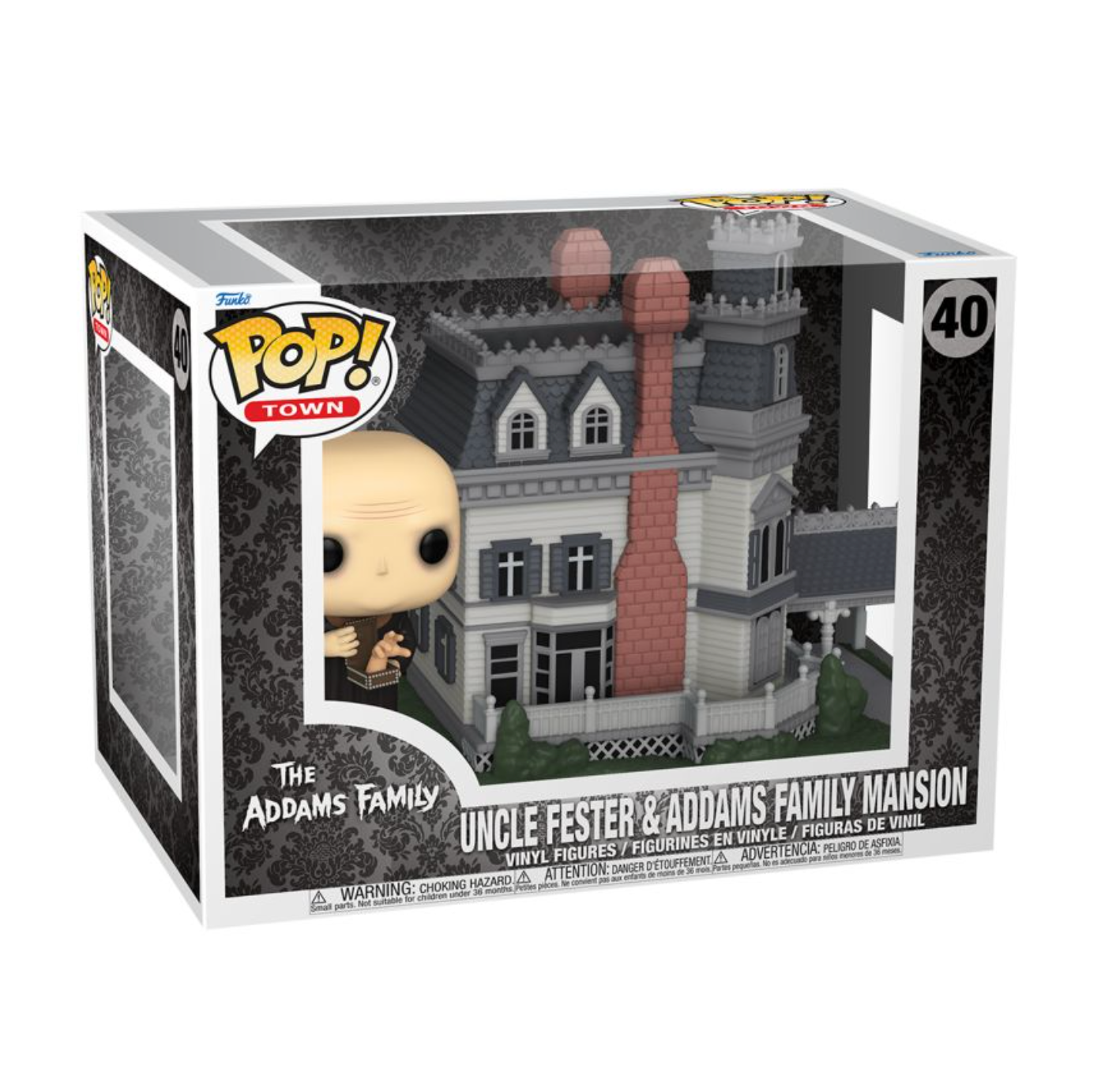 Addams Family (TV) - Fester with Addams Family Mansion Pop! Town