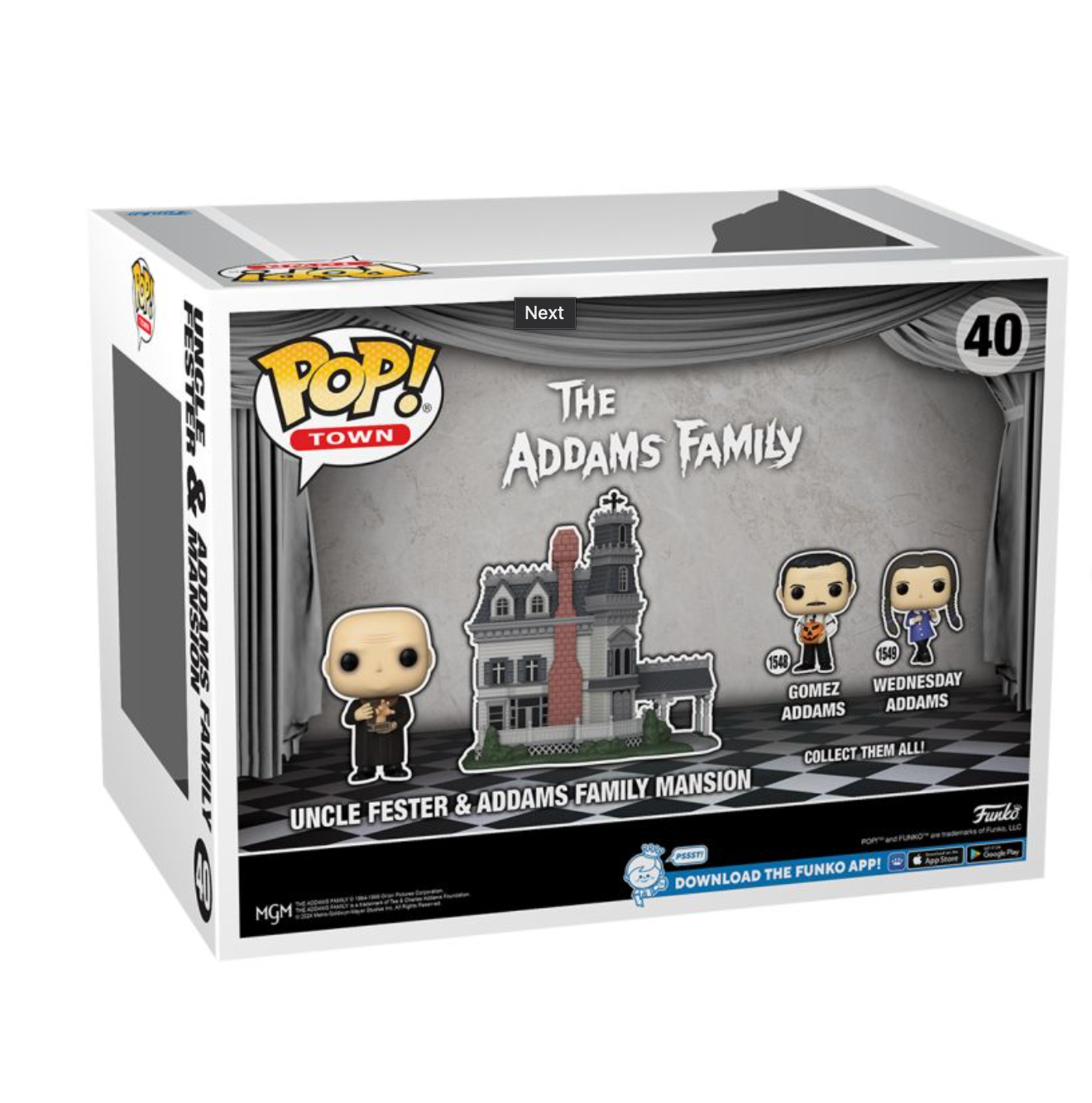 Addams Family (TV) - Fester with Addams Family Mansion Pop! Town