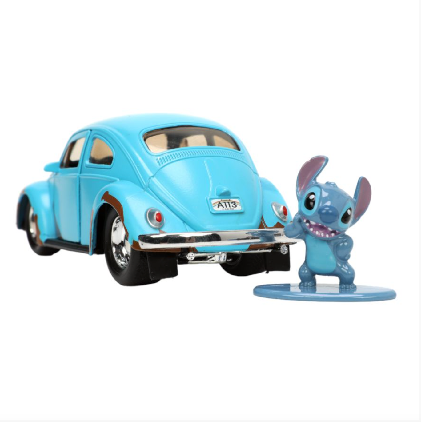 Lilo & Stitch - VW Beetle (Blue) 1:32 Scale with Stitch MetalFig