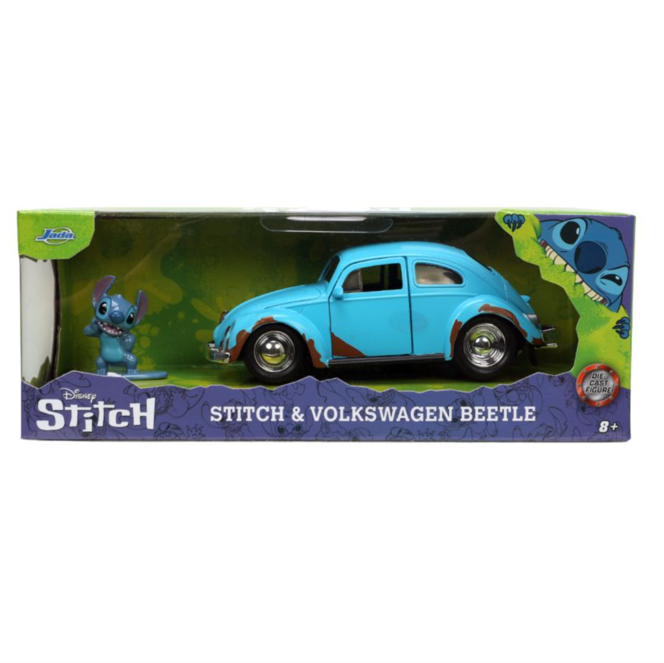 Lilo & Stitch - VW Beetle (Blue) 1:32 Scale with Stitch MetalFig