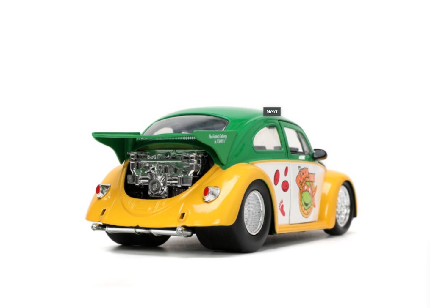 Teenage Mutant Ninja Turtles (TV 1987) - VW Beetle with Michelangelo 1:24 Scale