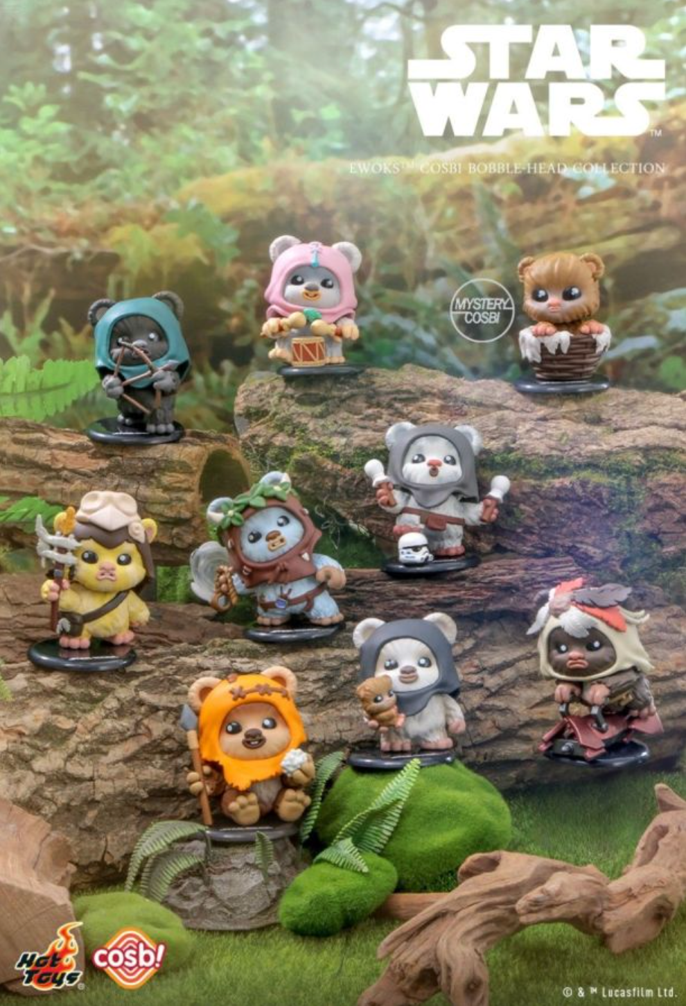 Star Wars - Ewok Cosbi Bobble-Head (Display of 8)