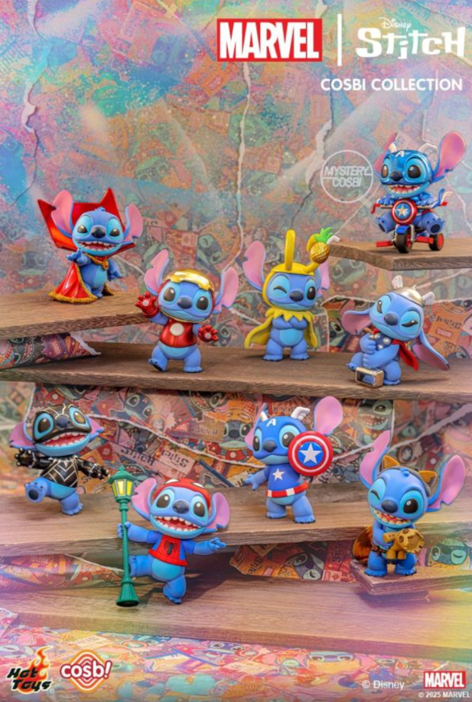 Marvel Comics - Stitch as Marvel Characters Cosbi Collection (Display of 8) Pre-order