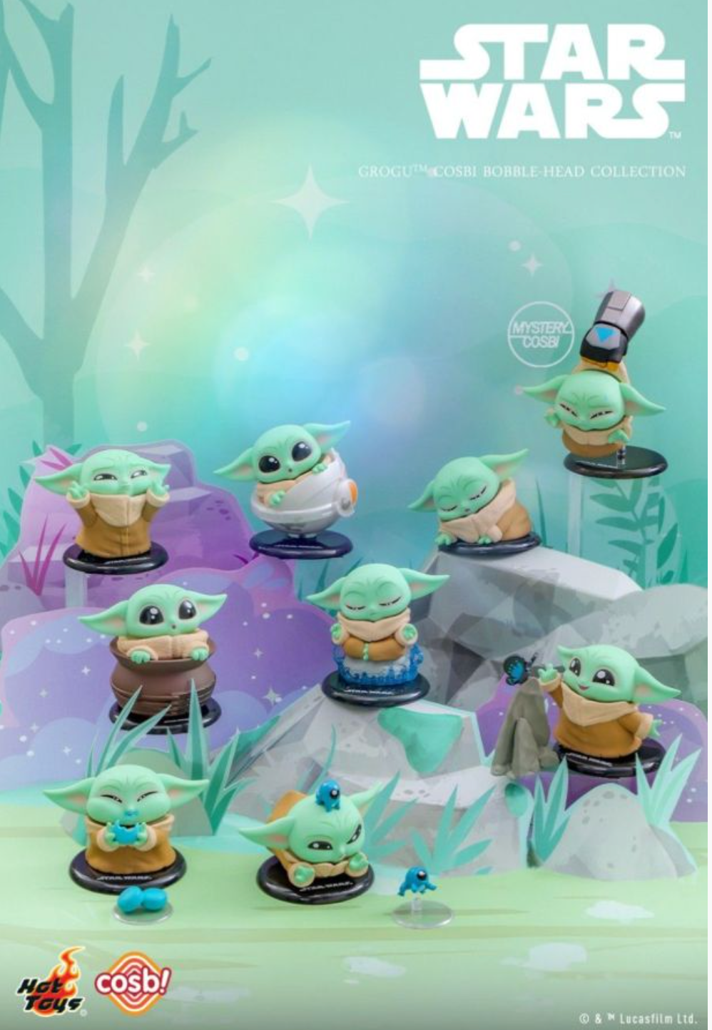 Star Wars - Grogu Cosbi Bobble-Head (Display of 8) PRE-ORDER