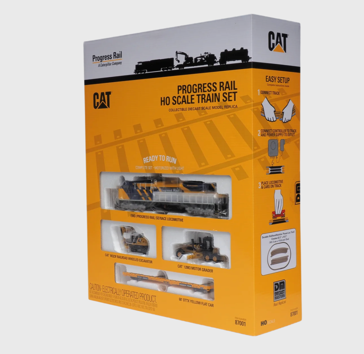 Caterpillar Progress Rail HO Train Set