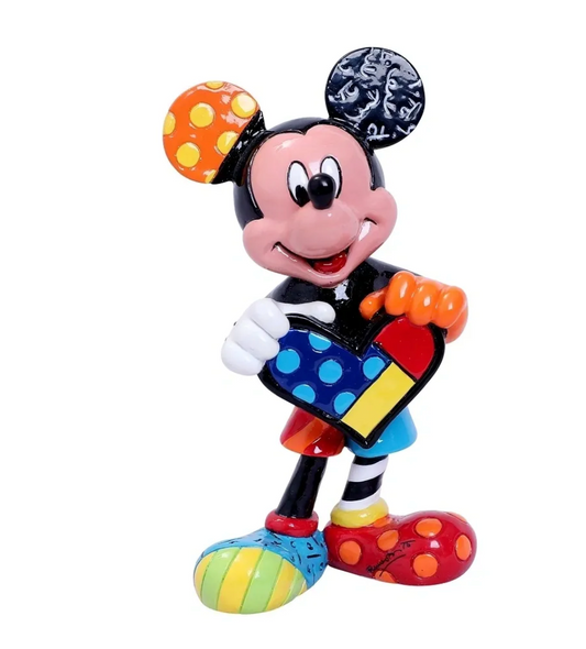 DISNEY BRITTO MICKEY HOLDING HEART FIGURINE - MINI