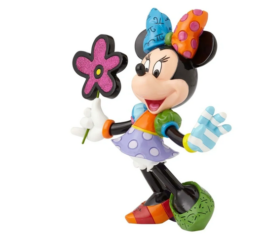 DISNEY BRITTO MINNIE MOUSE WITH FLOWERS FIGURINE - LARGE