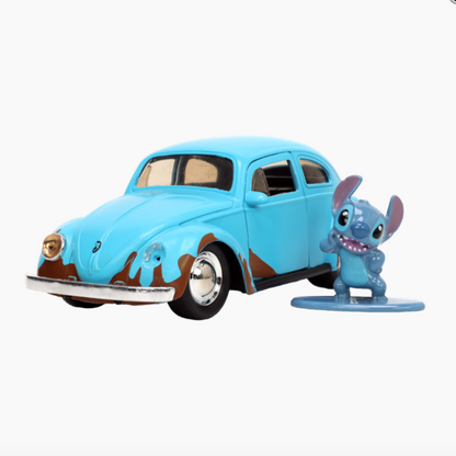 Lilo & Stitch - VW Beetle (Blue) 1:32 Scale with Stitch MetalFig