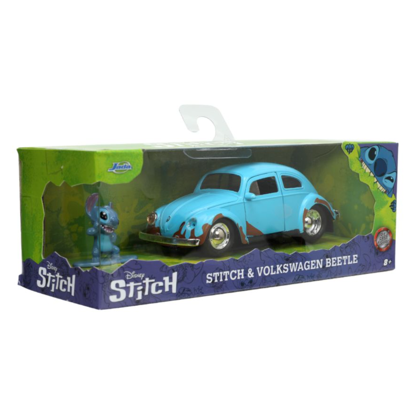 Lilo & Stitch - VW Beetle (Blue) 1:32 Scale with Stitch MetalFig