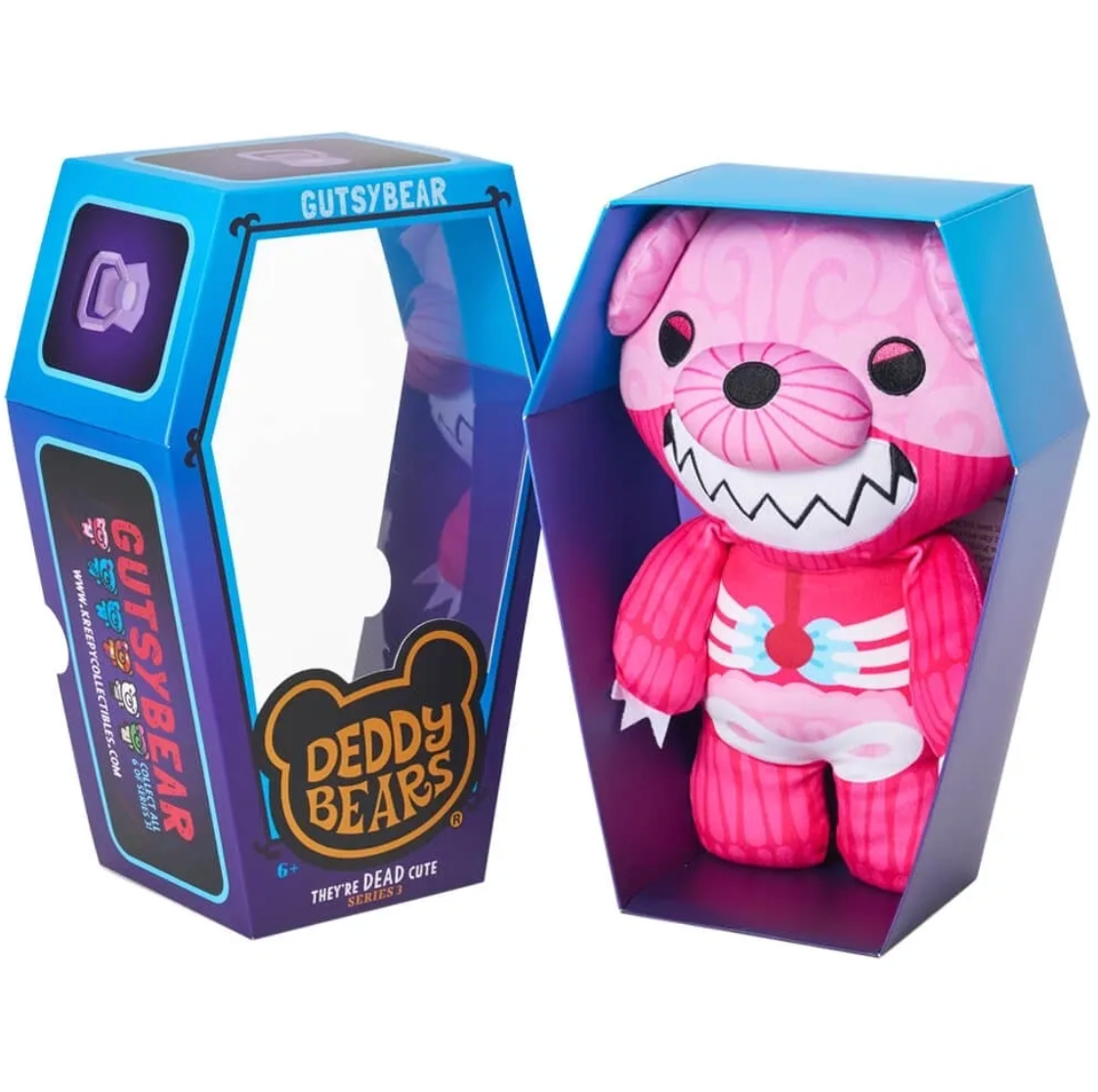 DEDDY BEARS SERIES 3 PLUSH IN COFFIN - GUTSYBEAR
