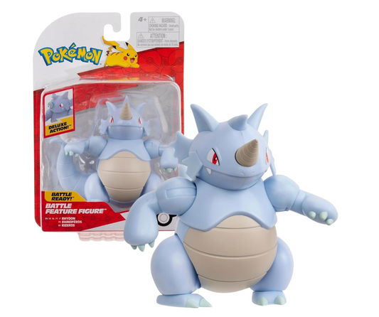 Pokemon - Rhydon Battle Feature Deluxe 4.5" Action Figure