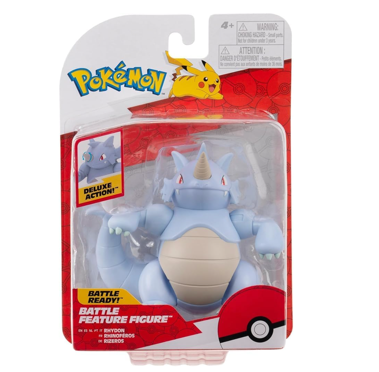 Pokemon - Rhydon Battle Feature Deluxe 4.5" Action Figure