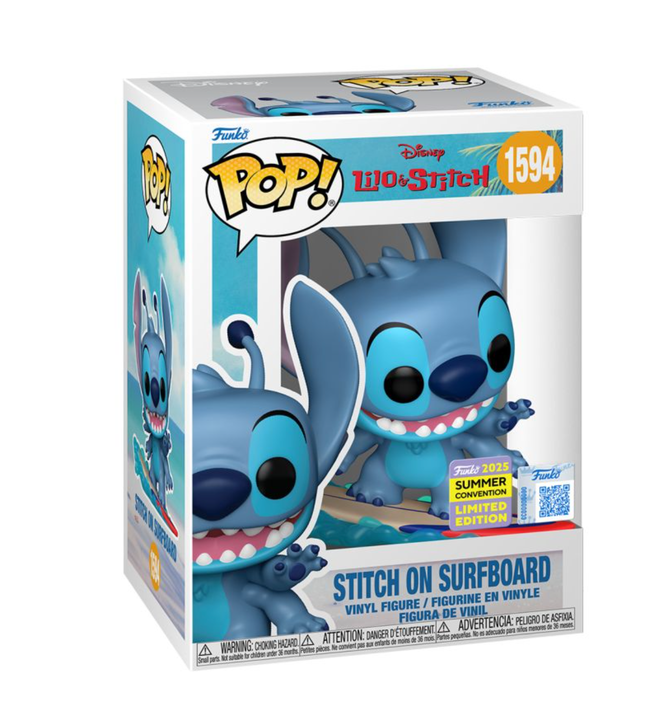 Lilo & Stitch - Stitch on Surfboard SDCC 2025 Exclusive Pop! Vinyl [RS]
