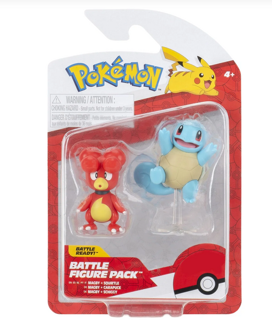 Pokemon - Magby + Squirtle Battle Figure Battle Figure 2-Pack
