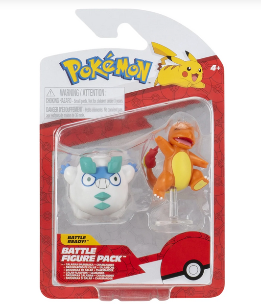 Pokemon - Galarian Darumaka + Charmandar Battle Figure 2-Pack