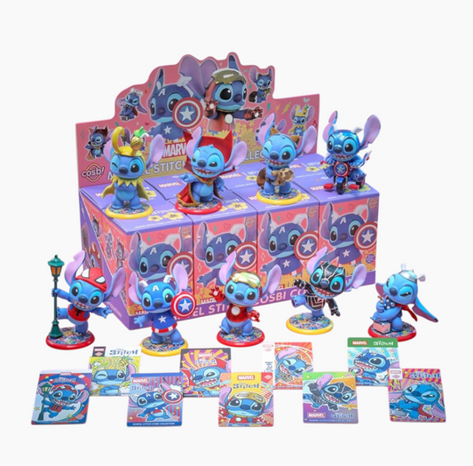 Marvel Comics - Stitch as Marvel Characters Cosbi Collection (Display of 8) Pre-order