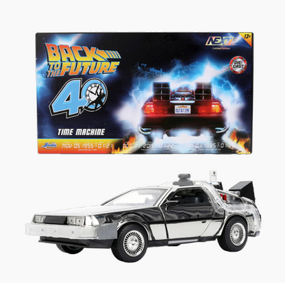 Back to the Future - Delorean (Chrome) 1:24 Scale Diecast Vehicle