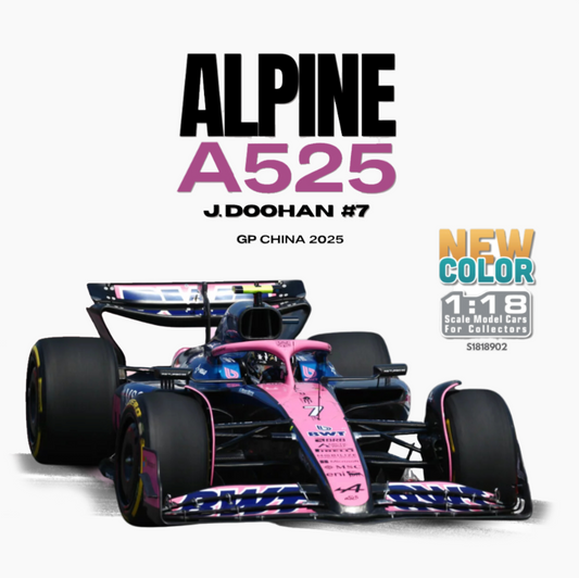 Formula 1 - Alpine A525 J.Doohan #7 (GP China 2025) 1:18 Scale Diecast Vehicle