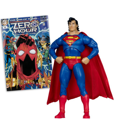 DC Direct - Superman (Zero Hour) 7" Figure With Comic