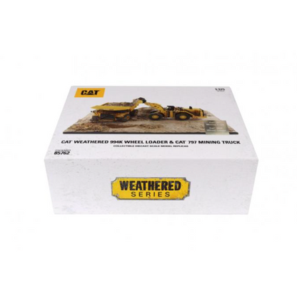 Diecast Masters 85762 - Cat 797 Truck + CAT 994K Loader & Diorama Weathered Series - Scale 1:50 LIMITED EDTION